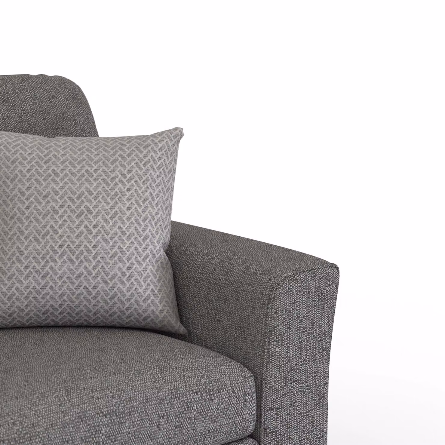 Furnishings For Less UK Hartley 2 Seater Upholstered Sofa with Full Back Tufted Cushions in Grey or Beige – 3