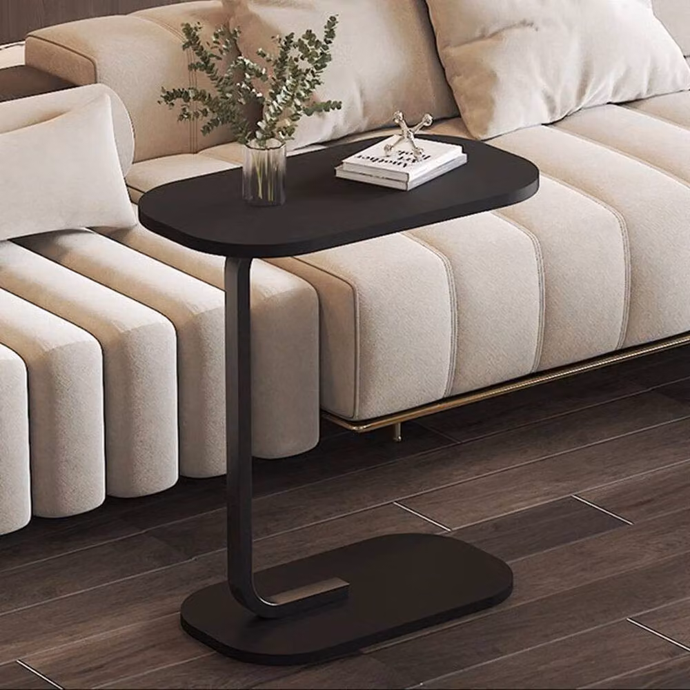 FLAVORA Black C-Shape Sofa Side Table – 5