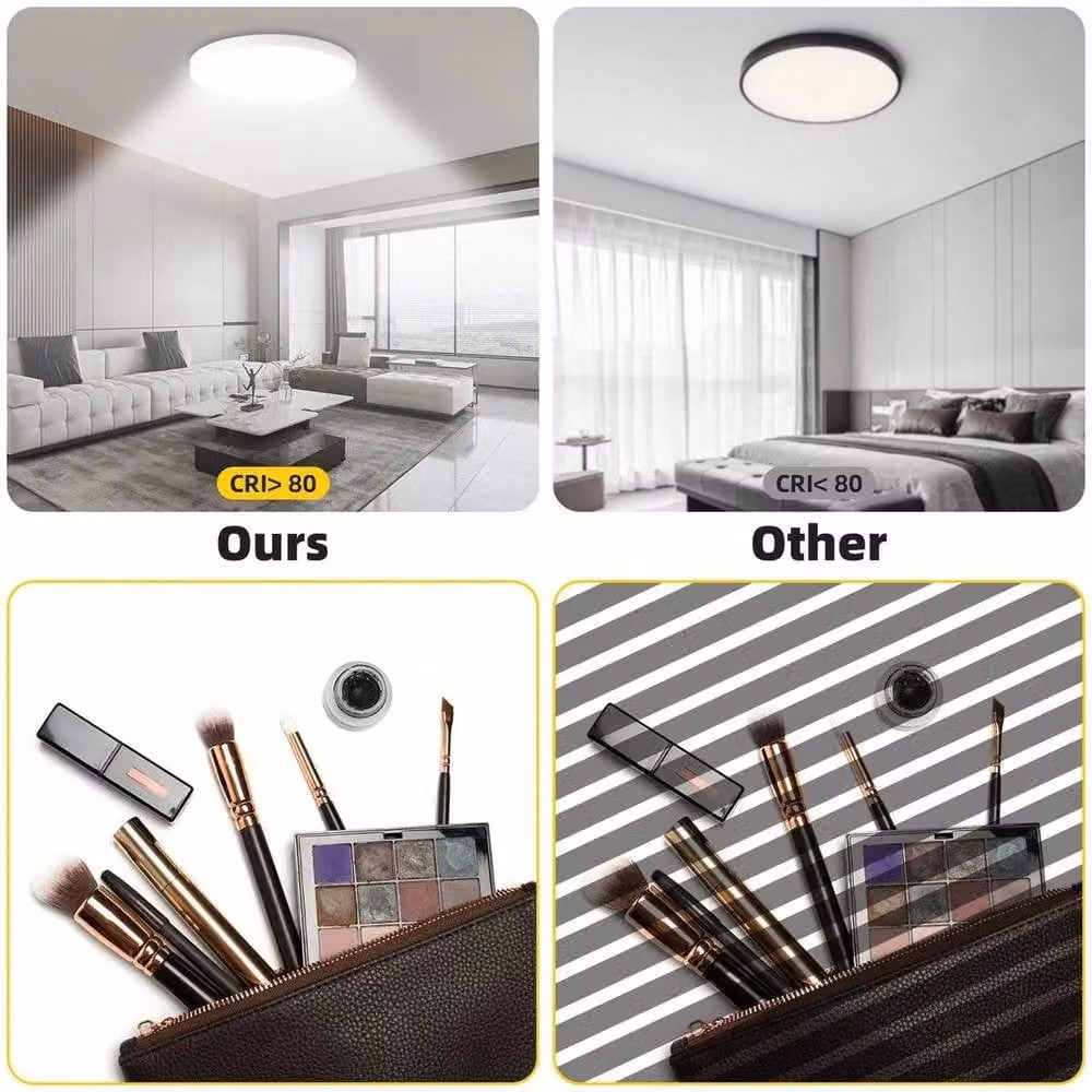 NESTLUNE 12W LED Round Flat Ceiling Light in White – 4