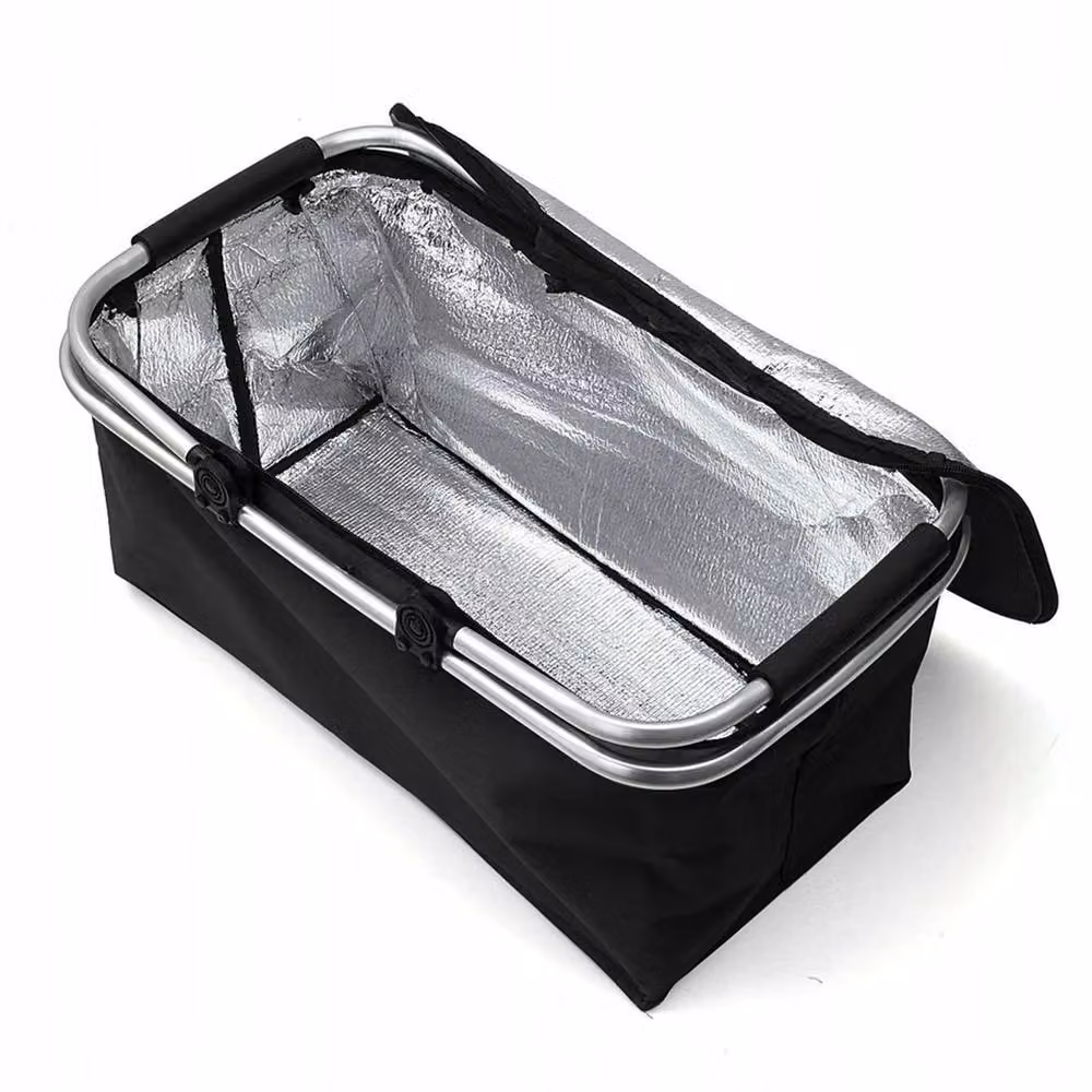 SPETLEK Picnic Shopping Basket in Black – 2