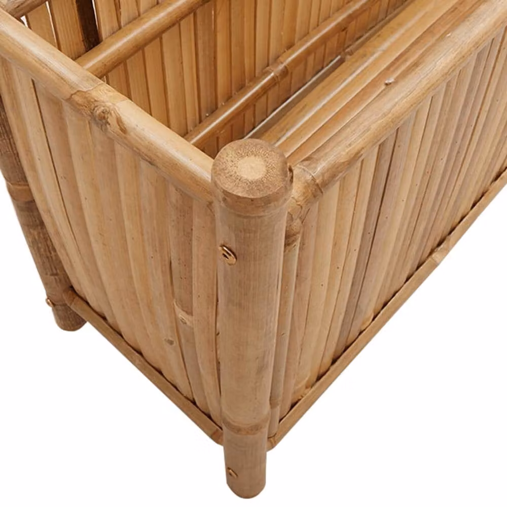 Berkfield Home Bamboo Planter Tub in Brown, W/D/H: 100 x 30 x 50 cm – 3
