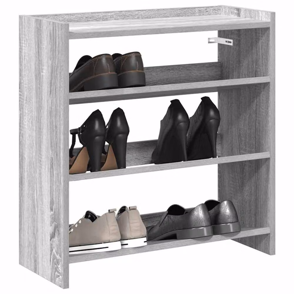 Berkfield Home Grey Sonoma Shoe Rack, W: 60 cm, D: 25 cm, H: 62 cm – 2