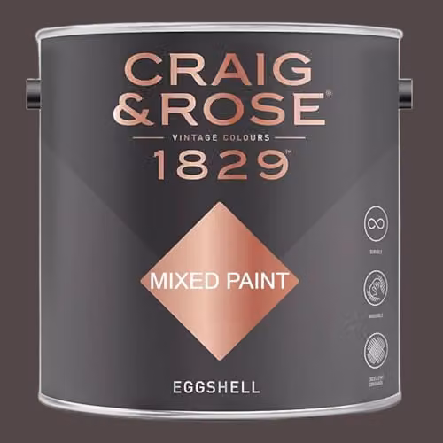 Craig & Rose 1829 Eggshell Paint Stop in Clove Brown, 2.5 l