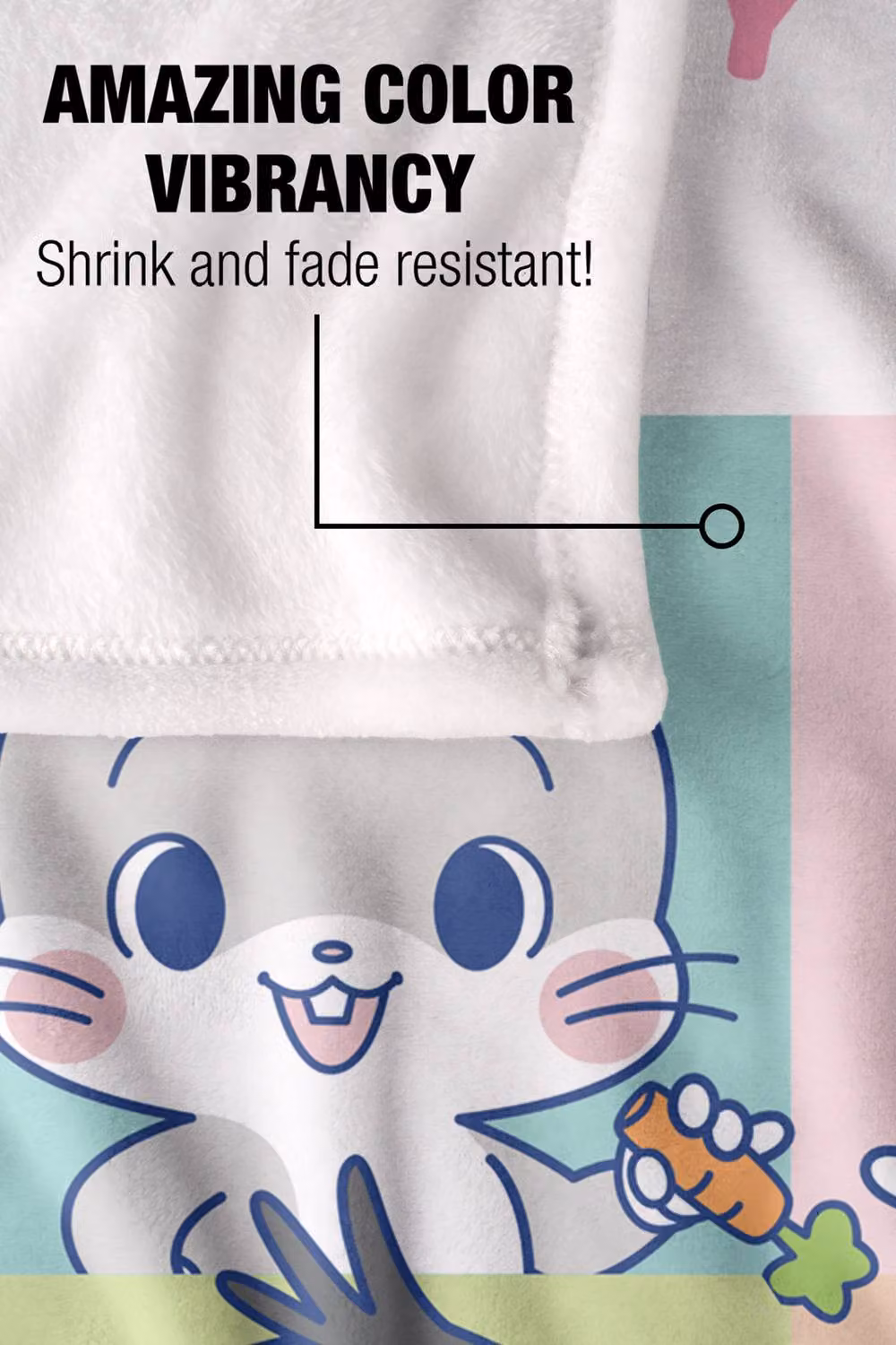 LOGOVISION Looney Tunes Gokko That's All Cubes Super Soft Silky Touch Fleece Throw Blanket, Multicolour, W: 152 cm, D: 127 cm – 2