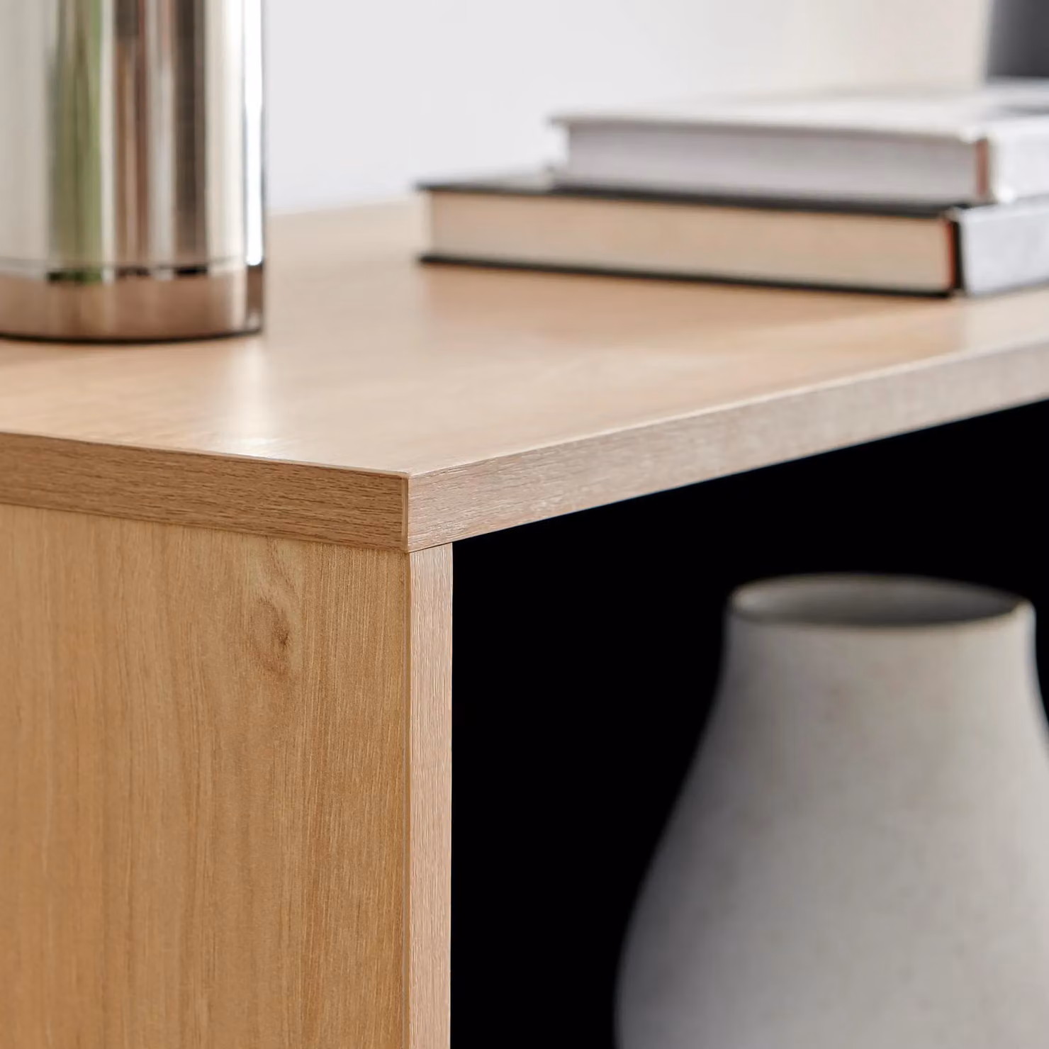 FurnitureboxUK Bisset Small Off-White and Wood Effect Storage Sideboard – 2
