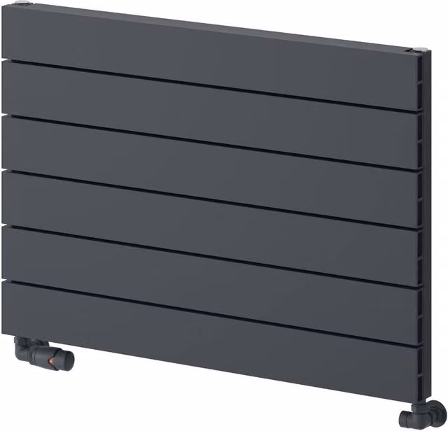 Bathroom Kingdom Rienza Anthracite Designer Flat Panel Horizontal Radiator, Grey, W/H: 80.0 x 56.5 cm