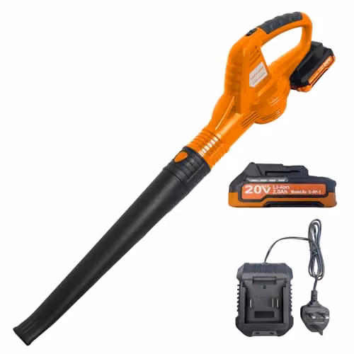 Lazy Tools Cordless Leaf Blower with Rechargeable Battery in Orange – 1