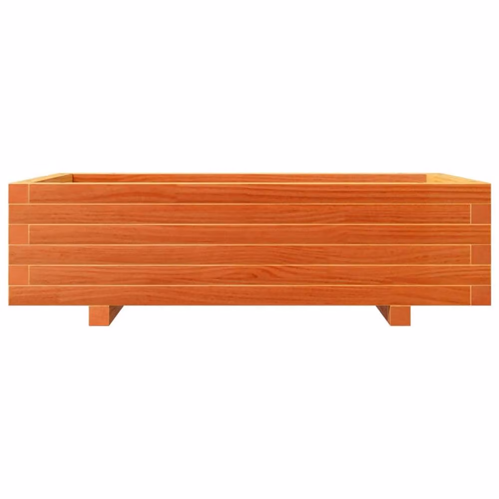 Berkfield Home Garden Wood Planter Tub in Brown, W/D/H: 90 x 60 x 26.5 cm – 2