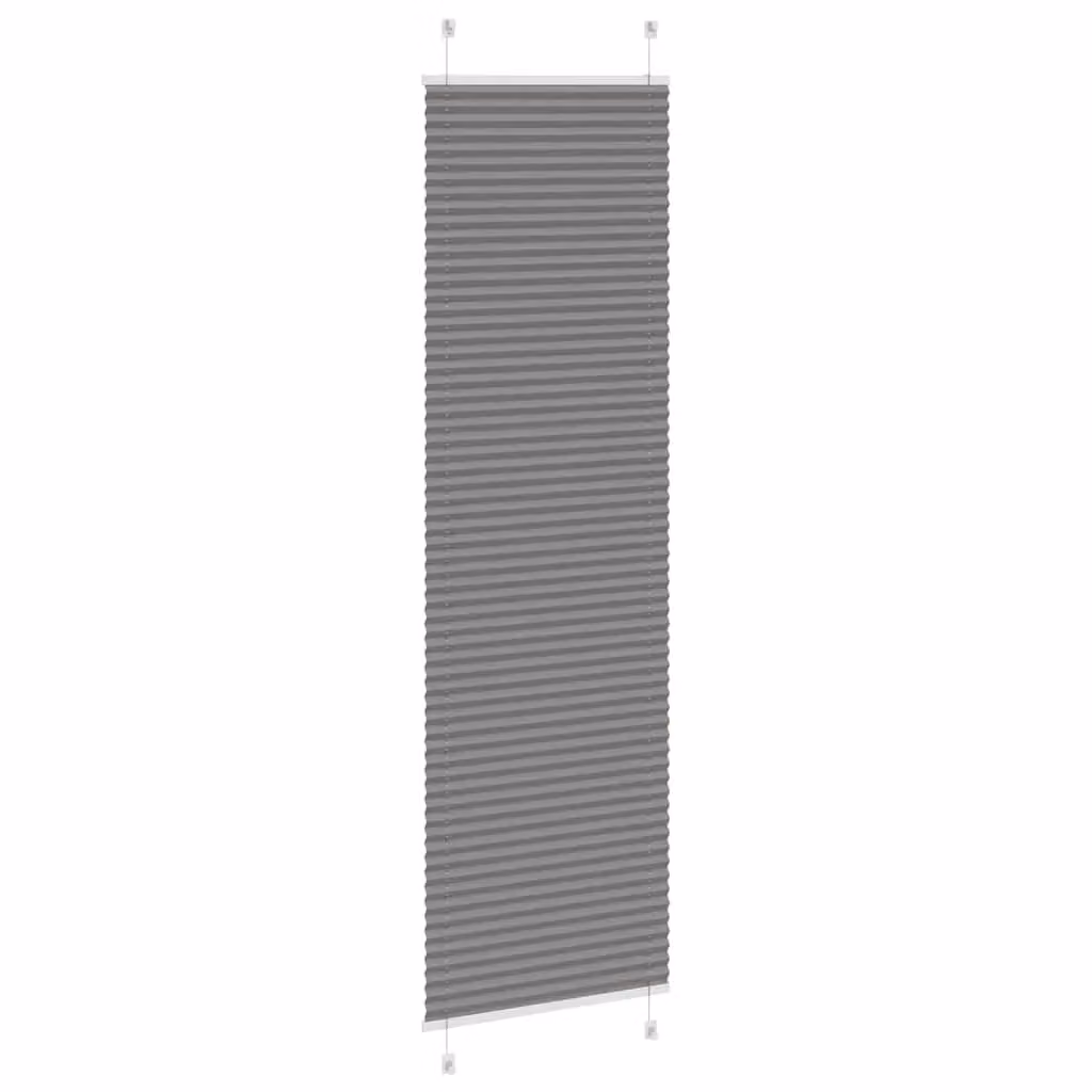 Berkfield Home Single Pleat Fabric Blind in Anthracite and Black, W: 60 cm, H: 200 cm – 3