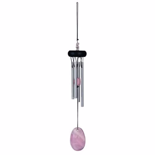 Woodstock Chimes Precious Stones Wind Chime in Pink, Black and Silver – 1