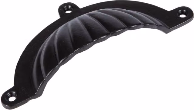 Hammer and Tongs Matt Black Iron Fluted Cabinet Drawer Pull – 4