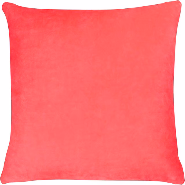 Tanda Velvet Square Cushion in Glo Pink and Glo Orange Polyester