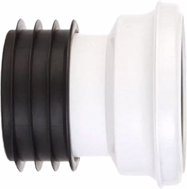 Securplumb White Plastic Straight Toilet Pan Pipe Connector – 1