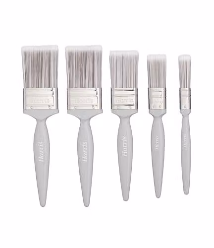 Harris Essentials Walls and Ceilings Synthetic Paint Brush Set, 5 Pack (0.5, 1, 1.5 and 2 inch) – 1