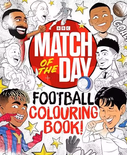BBC Match of the Day Football Colouring Book for Children, Multicolour