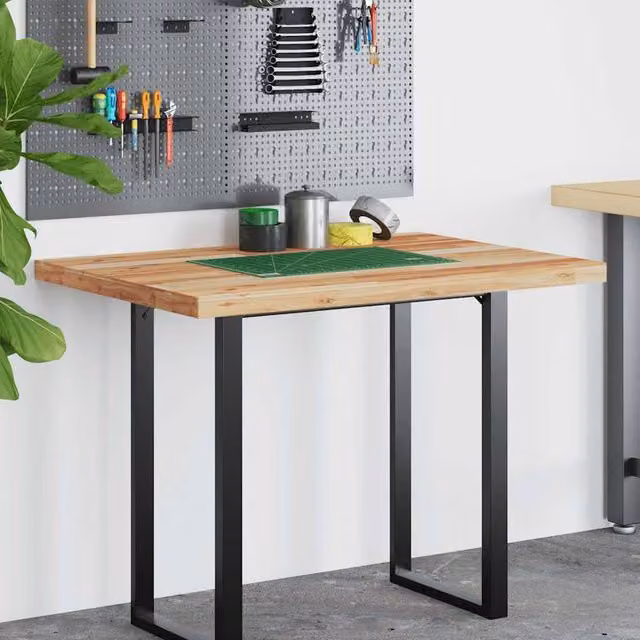 Berkfield Home Versatile Oil Finished Solid Wood Acacia Desk Top in Brown, W/D/H: 100 x 70 x 4 cm – 1