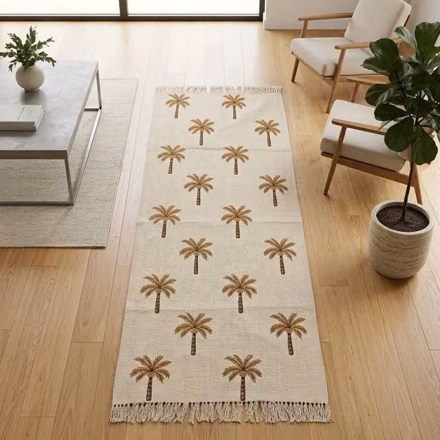 Garden Greatness Floral Boho Rectangular Area Rug in Multicolour and Beige, W: 45 cm, D: 75 cm – 1