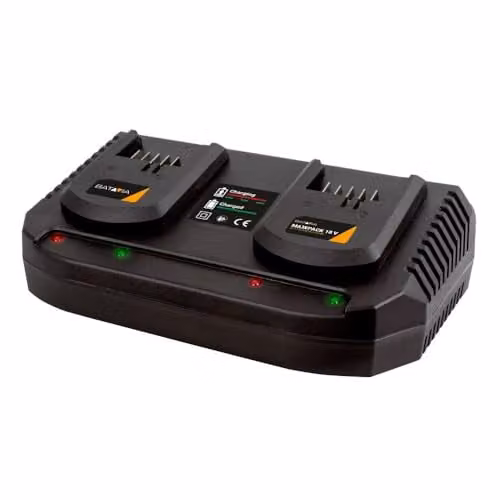 Batavia 18V Dual Charger Black for 2 x 3.5Ah Batteries – 1