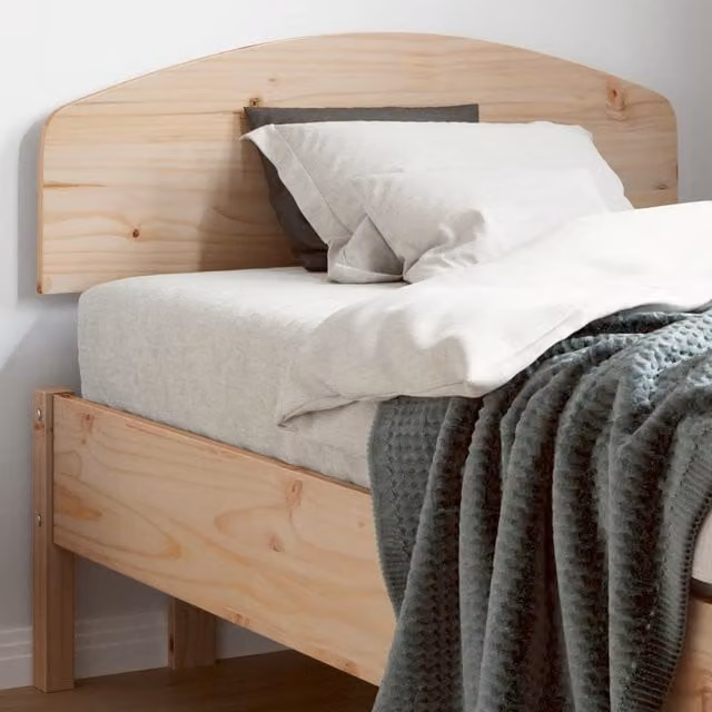 Berkfield Home Rustic Solid Wood Pine Headboard, Brown, Width: 90 cm – 1