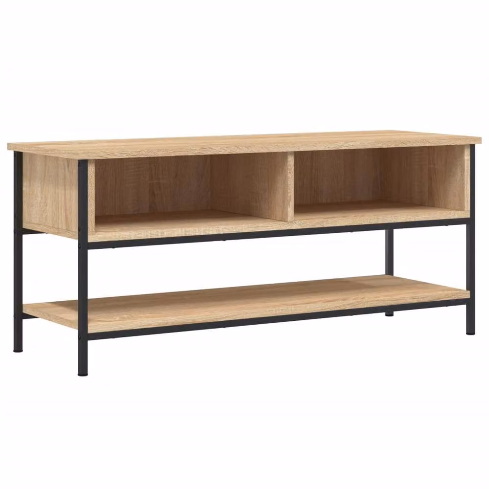 Berkfield Home Sonoma Oak TV Cabinet in Light Tan Beige, W/D/H: 100 x 35 x 45 cm – 3