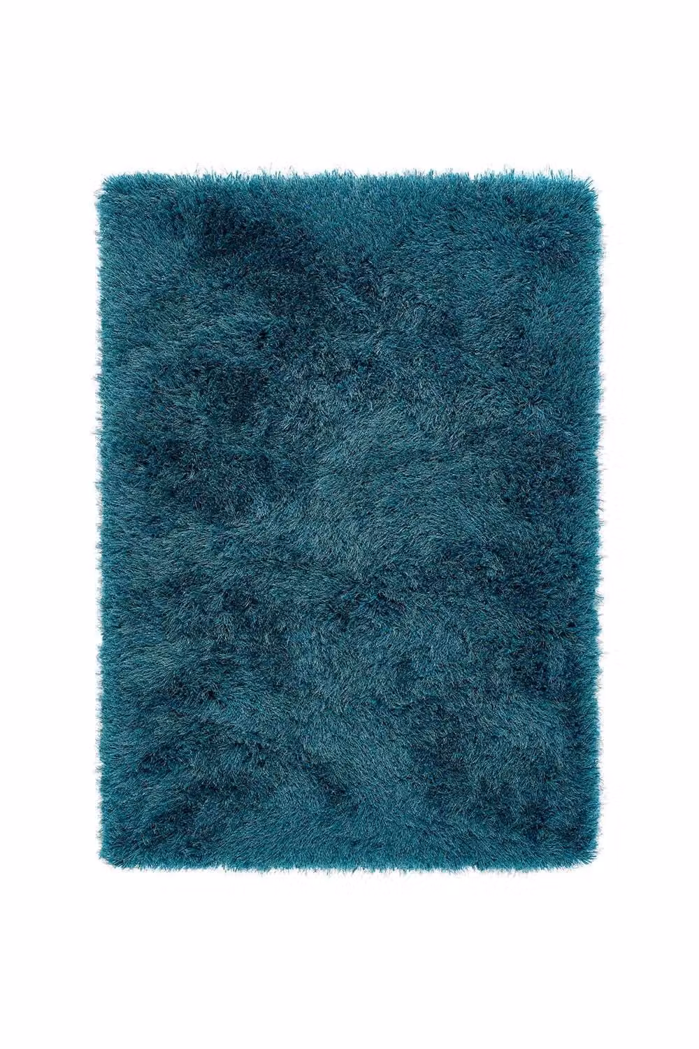 e-Rugs Contemporary Extravagance Plain Soft Deep Pile Fluffy Shaggy Rug in Petrol Blue, W: 80 cm, L: 150 cm – 2