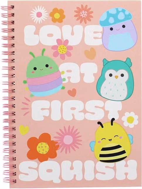 Squishmallows Love A5 Lined Softcover Notebook, Multicolour