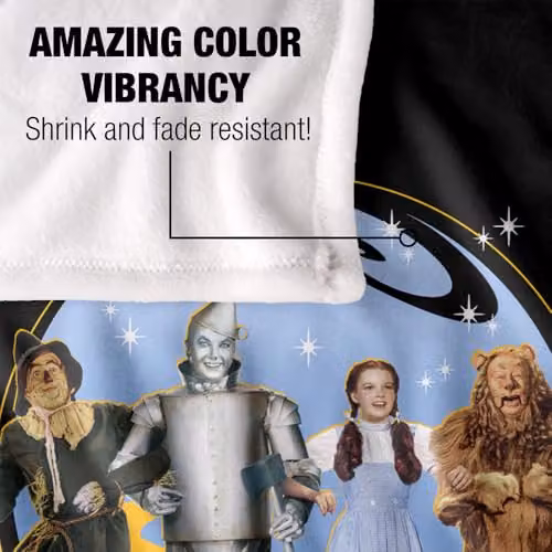 LOGOVISION The Wizard Of Oz Yellow Brick Road Super Soft Fleece Throw Blanket, Multicolour, W: 91 cm, D: 147 cm – 2