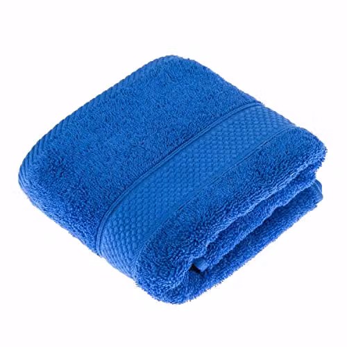 Homescapes Blue Turkish Cotton Hand Towel, 500 GSM, Fluffy and Quick-Drying – 1