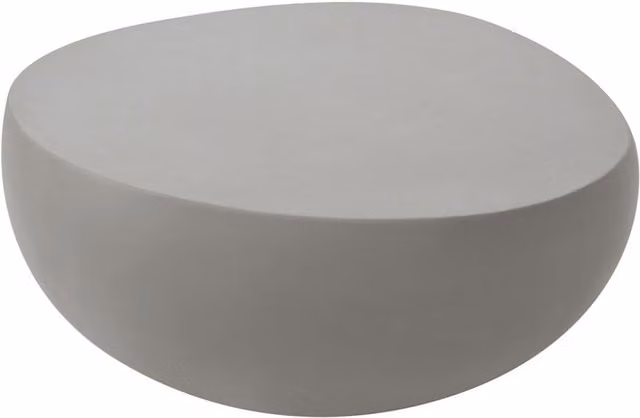 Elementi Ikaria GRC Round Coffee Table in Grey Concrete with Matt Finish
