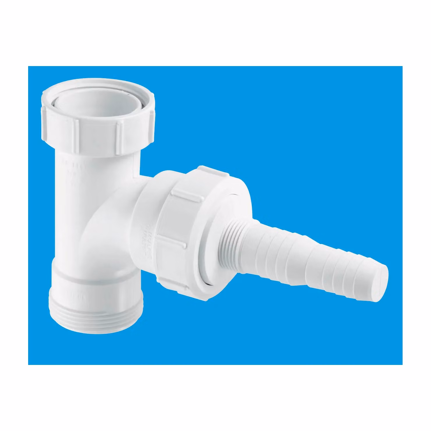 McAlpine V33L White Plastic Domestic Appliance Tee Branch 1.5 x 3/4 inch – 2