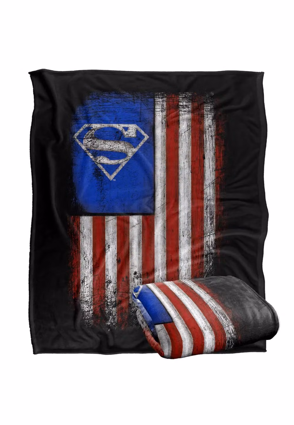 Superman Old Glory Shield Silky Touch Super Soft Fleece Throw Blanket, White, W/D/H: 152 x 127 cm – 7