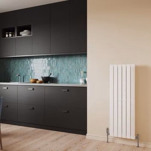 UK Radiators Typhoon White Vertical Designer Radiator, W: 40.8 cm, H: 120 cm – 2