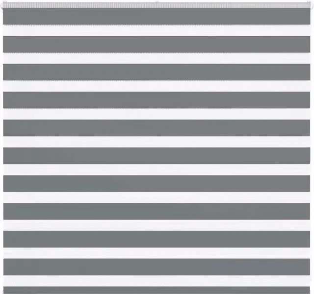 Berkfield Home Grey Polyester Day and Night Zebra Blind W: 160 cm, H: 100 cm