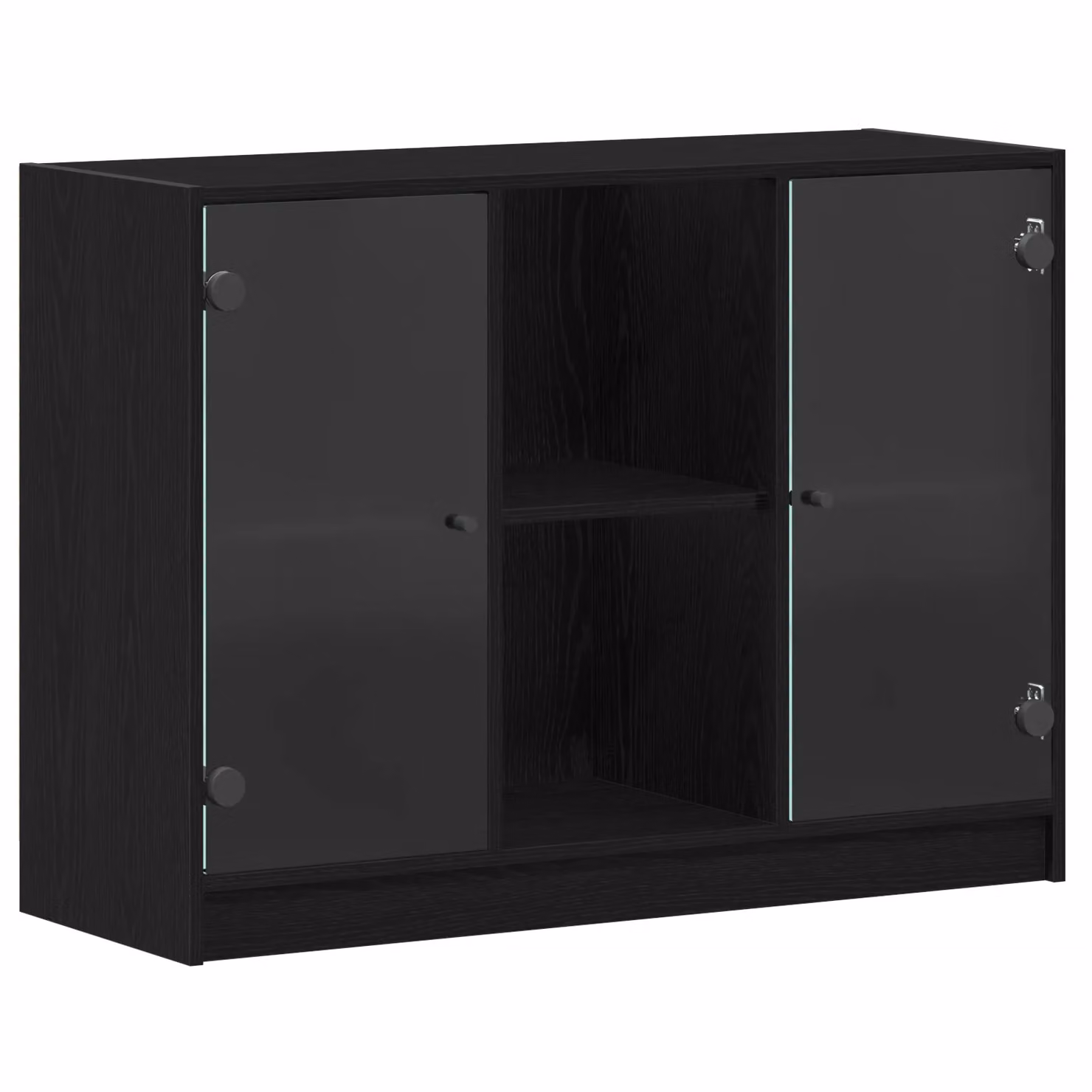 Berkfield Home Black Oak Sideboard, W/D/H: 102 x 37 x 75 cm – 2