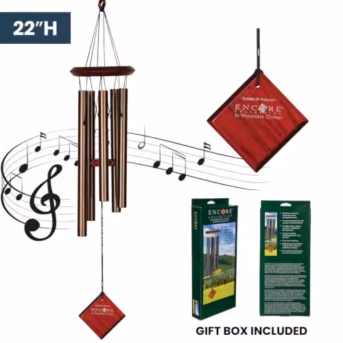 Woodstock Chimes Encore Chimes of Polaris Windchime, Bronze, H x W x D: 55.88 x 10.16 x 10.16 cm – 6