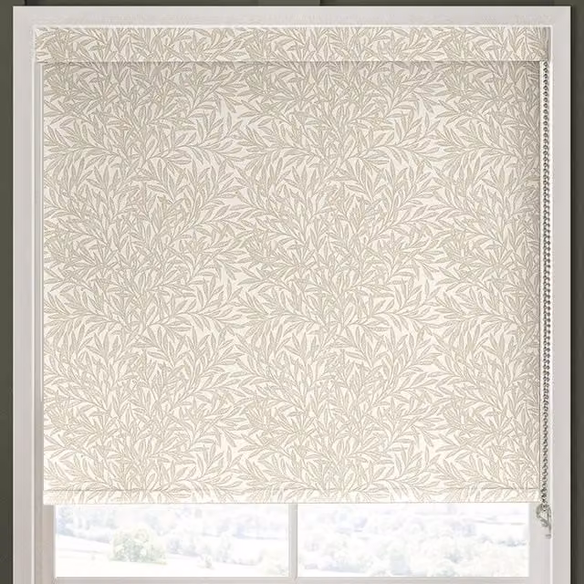 William Morris At Home Willow Translucent Made to Measure Roller Blind in Grey and Beige Floral Polyester