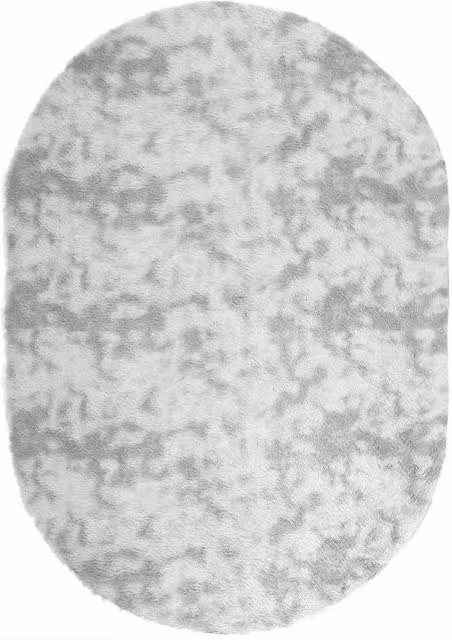 Berkfield Home NAVARRA Shaggy High Pile Rug in Silver Grey, W: 300 cm, D: 200 cm, Polyester – 1