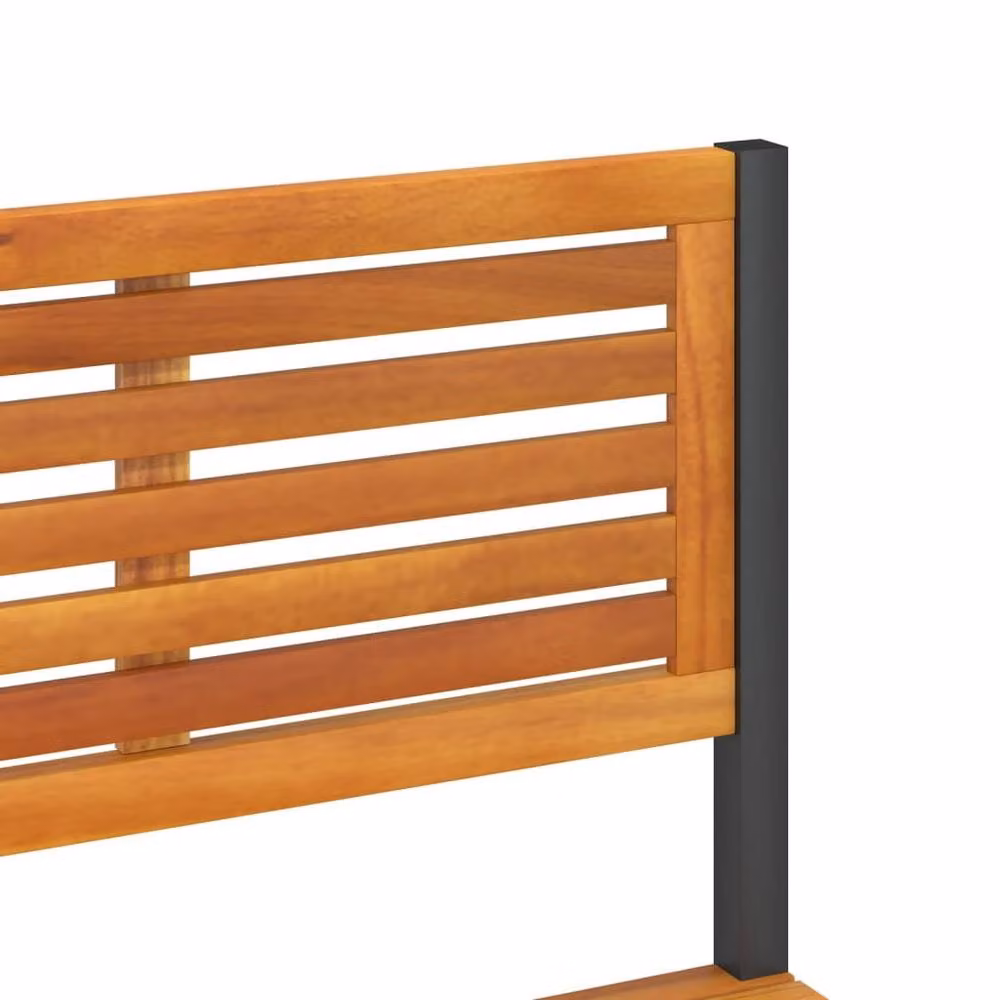 Berkfield Home Garden Work Table in Brown Acacia Wood and Steel, W/D/H: 90 x 50 x 110 cm – 3