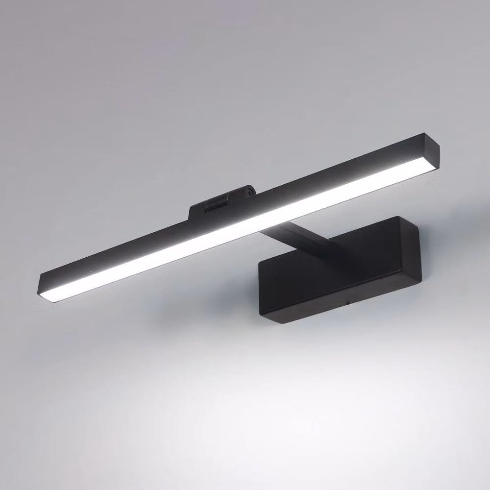 Goeco Black LED Bathroom Mirror Light, 9W, 6500K Cool White, IP40, W: 40 cm – 8