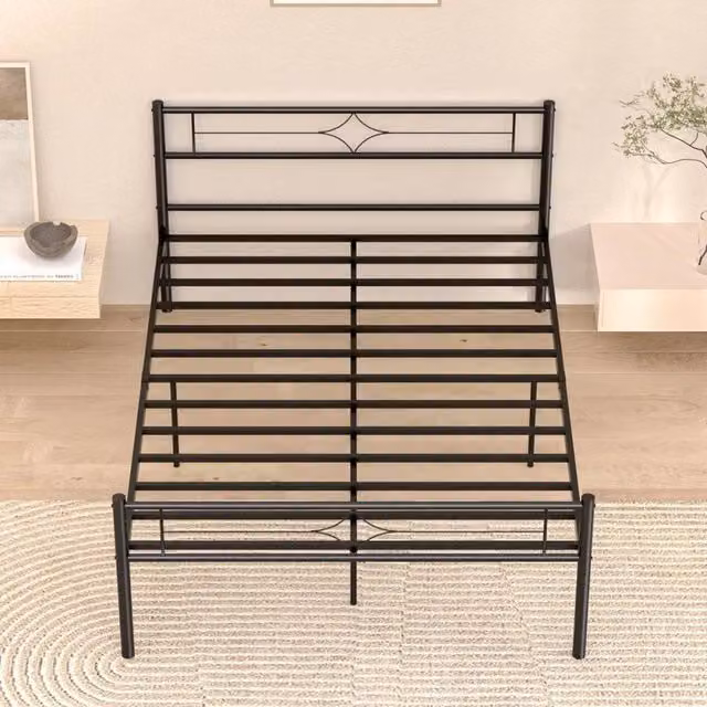 Kelvenix Double Metal Bed Frame in Black – 1