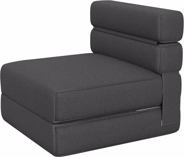 VOGREX Junior Single Convertible Folding Sofa Bed Chair with Pillow in Dark Grey – 1