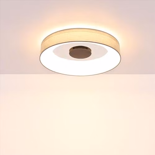 Netlighting Globo Lighting Modern Round LED Ceiling Light with Bluetooth Speaker, Dimmable and Remote Control, Diameter: 46.8 cm, Height: 9.8 cm – 3