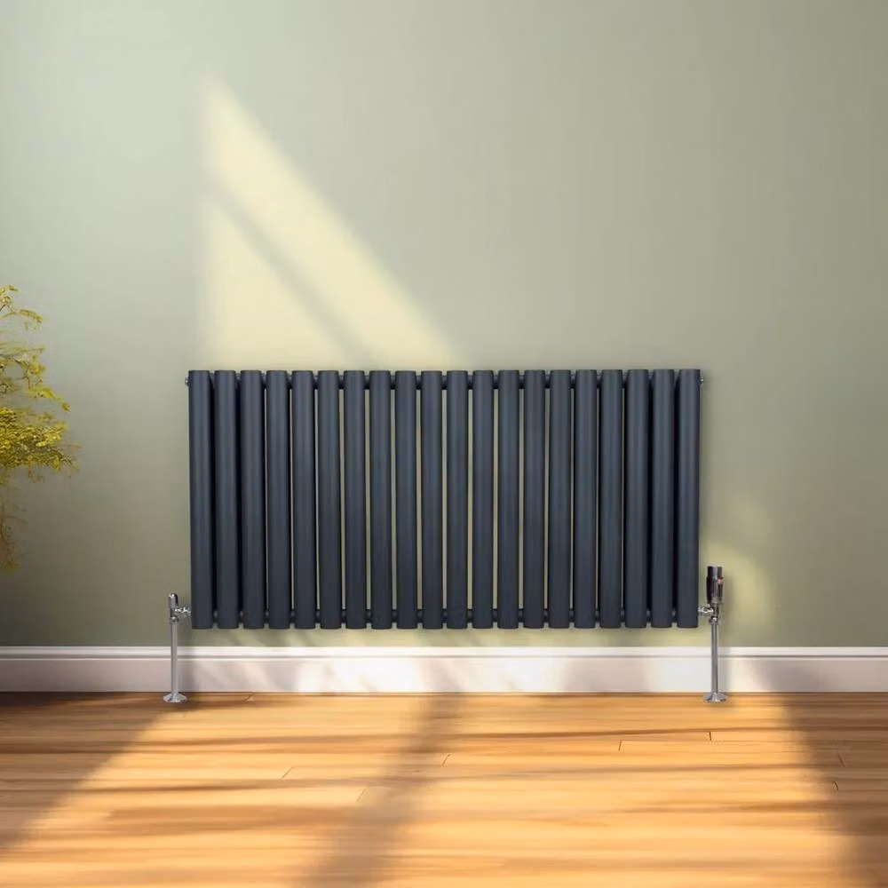 Monstershop Oval Column Radiator in Anthracite Grey, H 120 cm x W 60 cm – 4