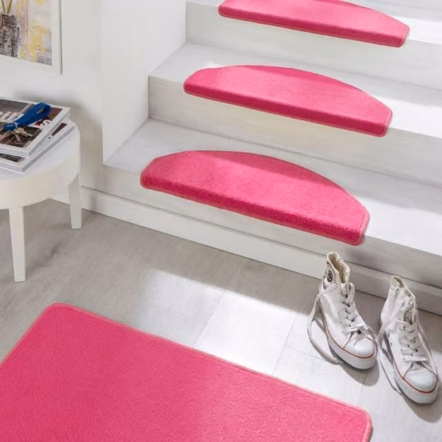 Hanse Home Modern Plain Pink Polypropylene Rectangular Runner Rug