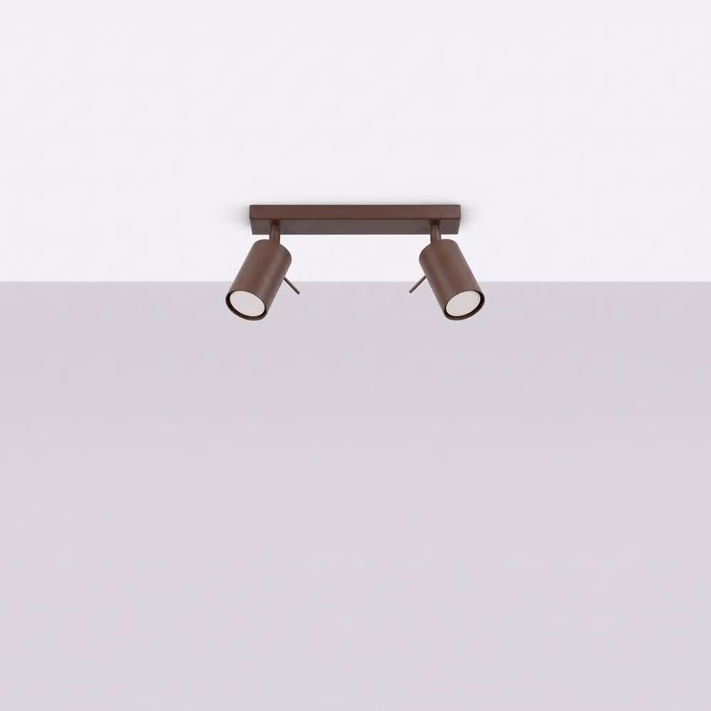 Sollux Lighting Modern Metal Ring Ceiling Lamp in Brown, W/D/H: 30 x 16 x 6 cm – 2