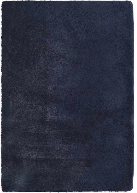 Berkfield Home NAVARRA Navy Blue Shaggy High Pile Polyester Rug W: 200 cm, D: 290 cm