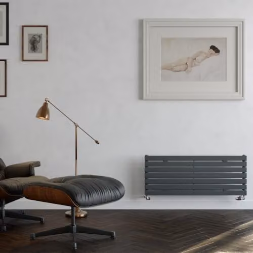 UK Radiators Typhoon Axis Anthracite Horizontal Designer Radiator W: 120 cm, H: 47.6 cm – 3