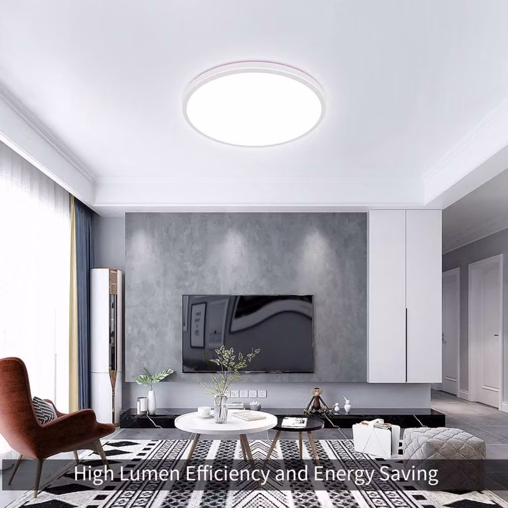 COMELY Smart RGBW LED Ceiling Light, 24W, White, IP44 Rated, Round – 6
