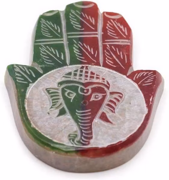 KDMD Ganesha Hamsa Soapstone Incense Holder in Multicolour – 1