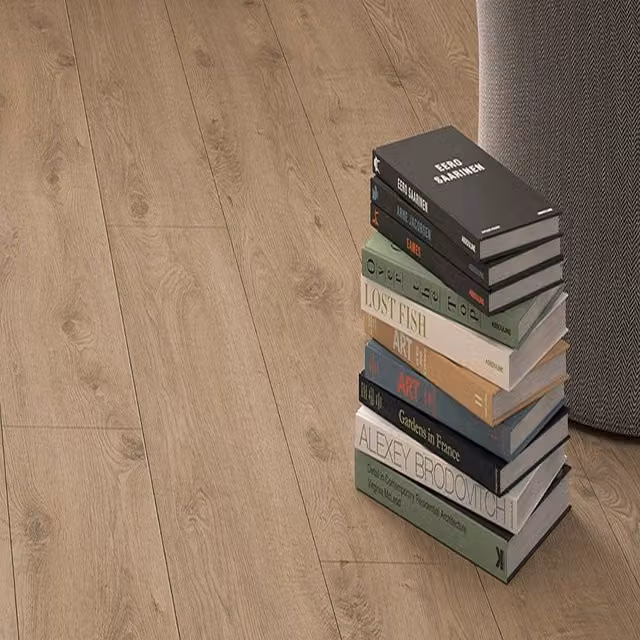 AGT EfftPre Wood Effect Click Laminate Flooring in Brown
